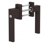 Klamka do drzwi balkonowych na klucz brązowa 8019